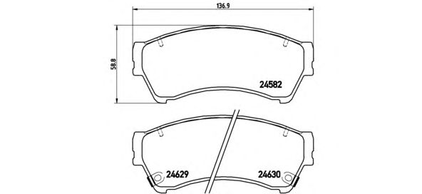 set placute frana,frana disc