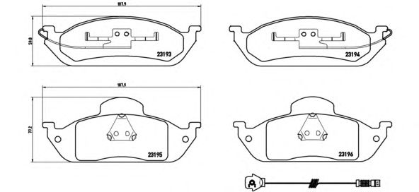 set placute frana,frana disc