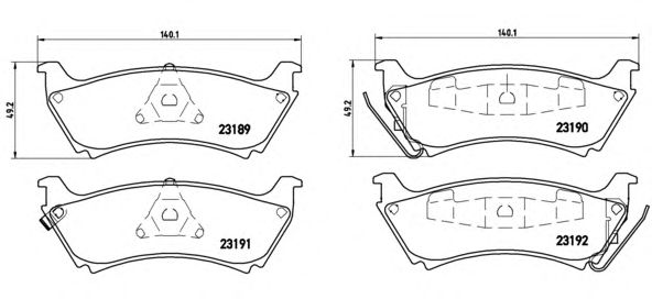 set placute frana,frana disc