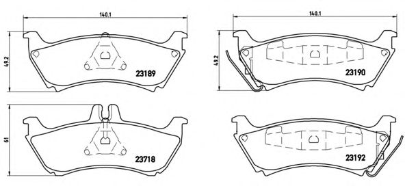 set placute frana,frana disc