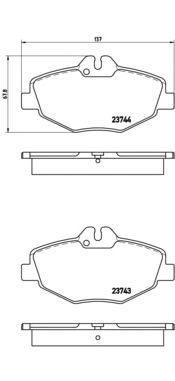 set placute frana,frana disc