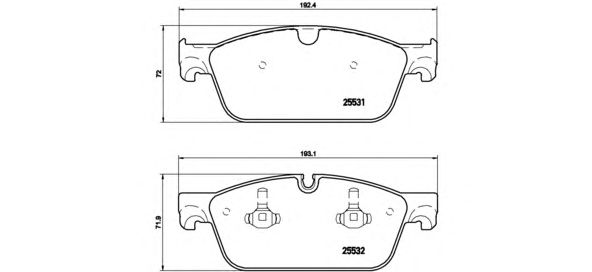 set placute frana,frana disc