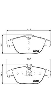 set placute frana,frana disc