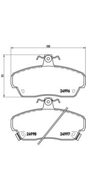 set placute frana,frana disc