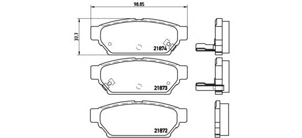 set placute frana,frana disc