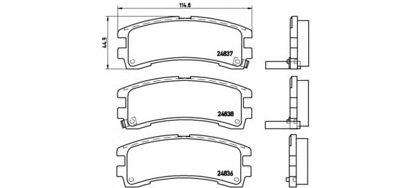 set placute frana,frana disc