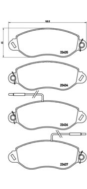 set placute frana,frana disc