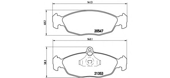 set placute frana,frana disc