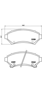 set placute frana,frana disc