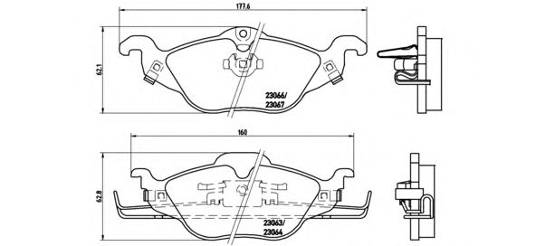 set placute frana,frana disc