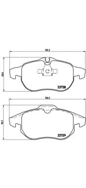 set placute frana,frana disc