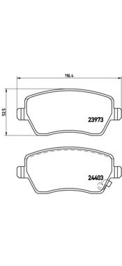 set placute frana,frana disc