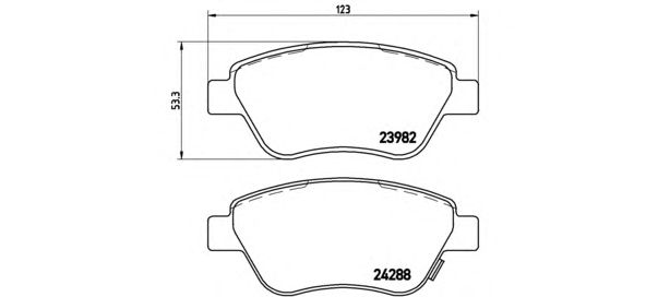 set placute frana,frana disc