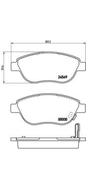 set placute frana,frana disc