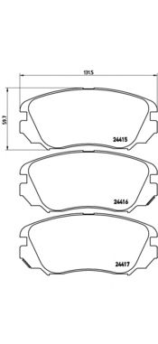 set placute frana,frana disc