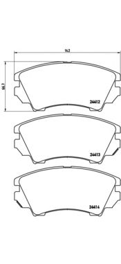 set placute frana,frana disc