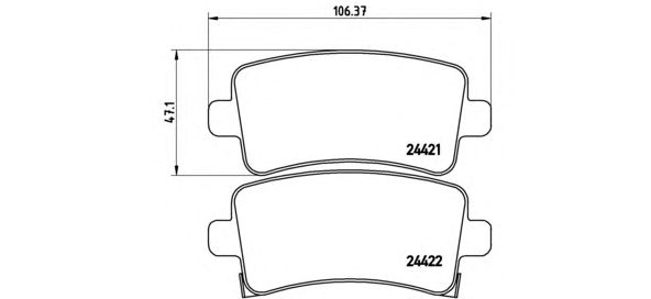 set placute frana,frana disc