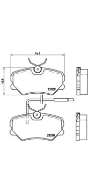 set placute frana,frana disc