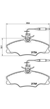 set placute frana,frana disc