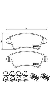 set placute frana,frana disc