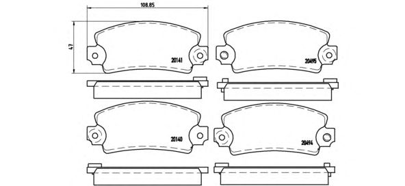 set placute frana,frana disc