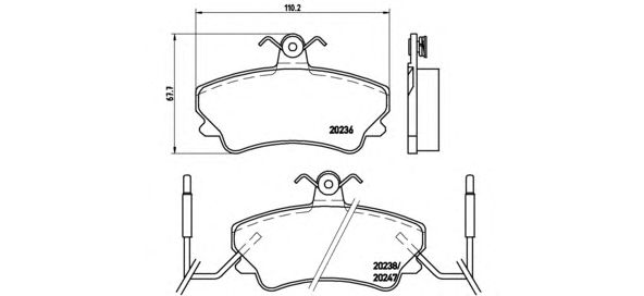 set placute frana,frana disc