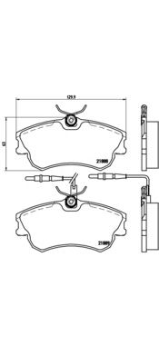 set placute frana,frana disc