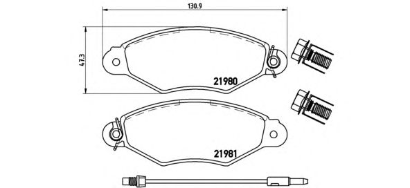 set placute frana,frana disc