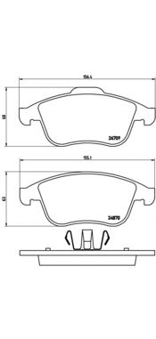 set placute frana,frana disc