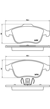 set placute frana,frana disc