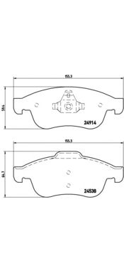 set placute frana,frana disc