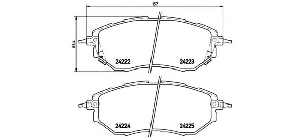 set placute frana,frana disc