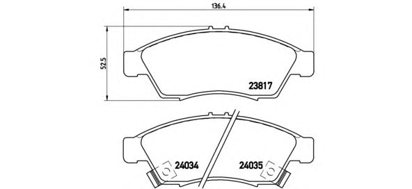 set placute frana,frana disc