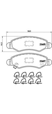 set placute frana,frana disc