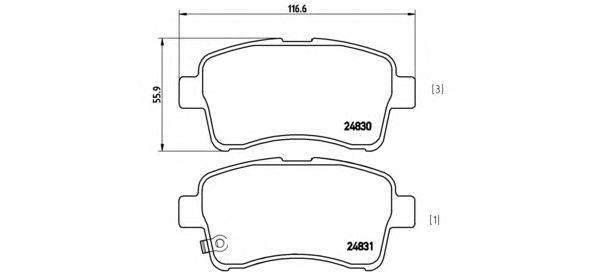 set placute frana,frana disc