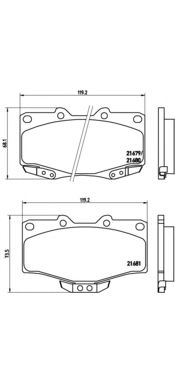 set placute frana,frana disc