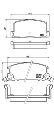 set placute frana,frana disc