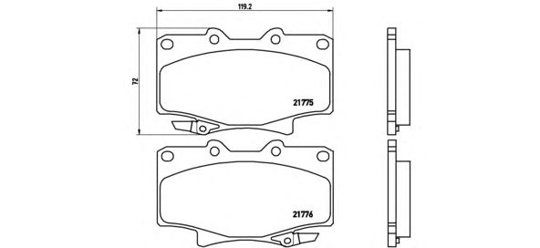 set placute frana,frana disc