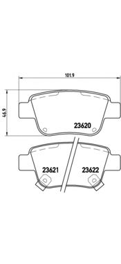 set placute frana,frana disc