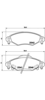 set placute frana,frana disc