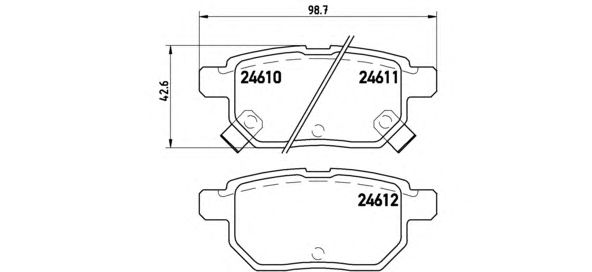 set placute frana,frana disc