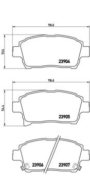 set placute frana,frana disc