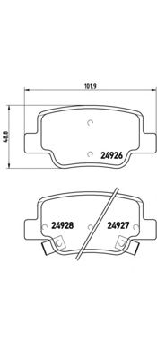 set placute frana,frana disc