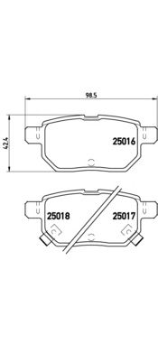 set placute frana,frana disc