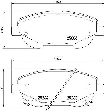 set placute frana,frana disc