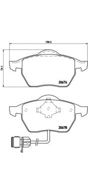 set placute frana,frana disc