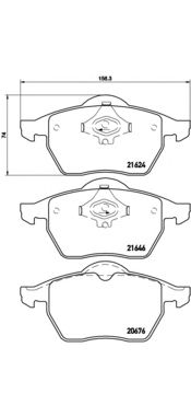 set placute frana,frana disc