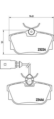 set placute frana,frana disc