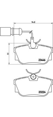 set placute frana,frana disc