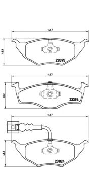 set placute frana,frana disc